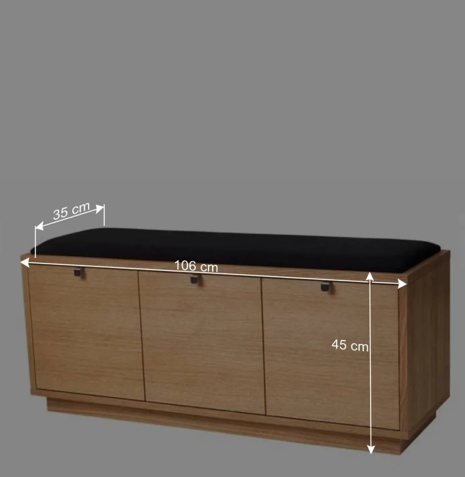 Wohnen Flurbank Helvana mit Eiche funriert