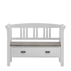 Wohnen Flurbank Yoan in Weiß Grau