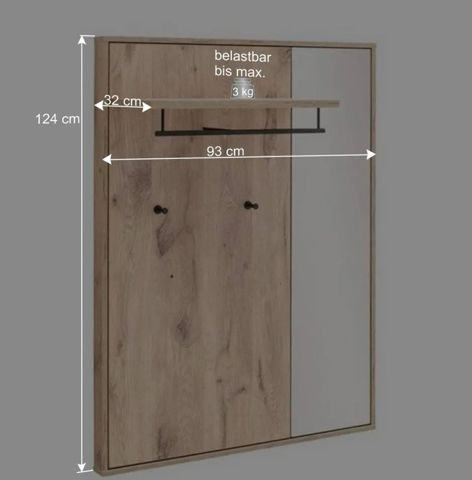 Flureinrichtung Komplettset modern - Vapposia (vierteilig)^Wohnen Discount