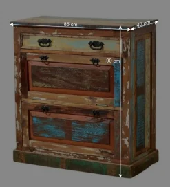 Wohnen Flurgarderobenset Jamaica in Bunt Shabby Chic (sechsteilig)