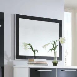 Wohnen Flurgarderobenset Liotra in Weiß Anthrazit Glas beschichtet (vierteilig)