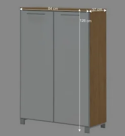 Flurgarderobenset Wynoca in Weiß Glas beschichtet (fünfteilig)^Wohnen Clearance