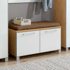 Flurgarderobenset Wynoca in Weiß Glas beschichtet (fünfteilig)^Wohnen Clearance