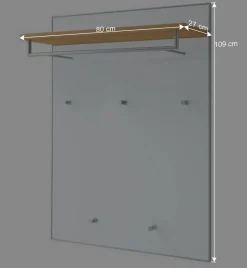 Flurgarderobenset Wynoca in Weiß Glas beschichtet (fünfteilig)^Wohnen Clearance