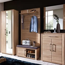 Wohnen Flurgarderobenset Xesta in Sonoma Eiche (fünfteilig)