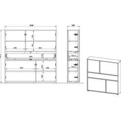 Flurkommode und Spiegel Set - Flemingo (zweiteilig)^Wohnen Clearance