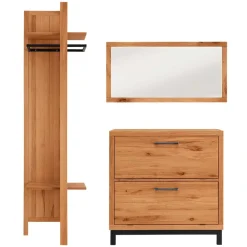 Flurmöbel aus Kernbuche & Eisen - Dimphi (dreiteilig)^Wohnen Online