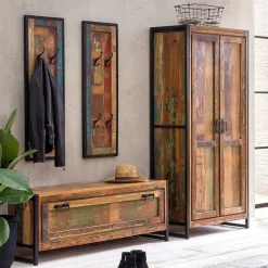 Wohnen Flurmöbel im Shabby Chic Set - Ensley (vierteilig)