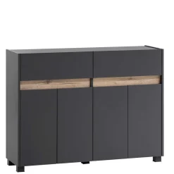 Wohnen Flurmöbel in Anthrazit & Wildeiche NB - Joha (vierteilig)