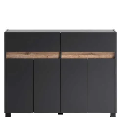 Wohnen Flurmöbel in Anthrazit & Wildeiche NB - Joha (vierteilig)