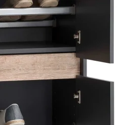 Wohnen Flurmöbel in Anthrazit & Wildeiche NB - Joha (vierteilig)