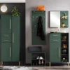 Wohnen Flurmöbel in Dunkelgrün & Gold - Aqua (fünfteilig)