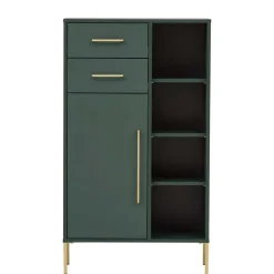 Wohnen Flurmöbel in Dunkelgrün & Gold - Aqua (fünfteilig)