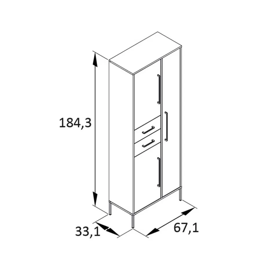 Wohnen Flurmöbel in Dunkelgrün & Gold - Aqua (fünfteilig)
