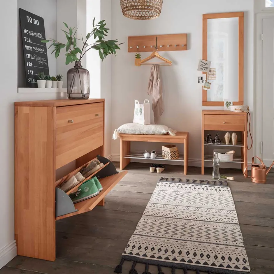 Wohnen Flurmöbel Kombi aus Buche - Shimousa (fünfteilig)