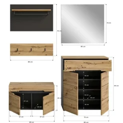 Flurmöbel Kombination modern - Norja (fünfteilig)^Wohnen New