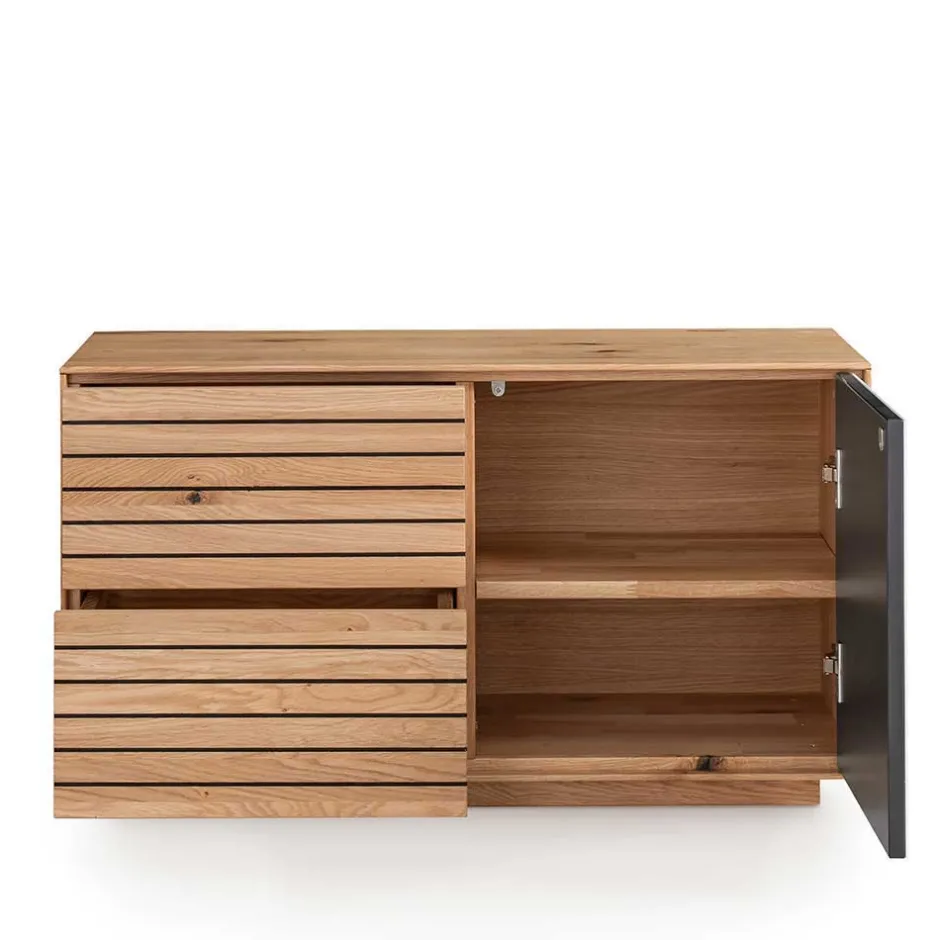 Wohnen Flurmöbel Set aus Asteiche Massivholz - Zonga (fünfteilig)