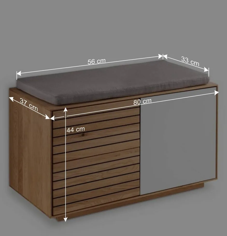 Wohnen Flurmöbel Set aus Asteiche Massivholz - Zonga (fünfteilig)