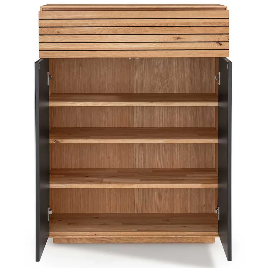 Wohnen Flurmöbel Set aus Asteiche Massivholz - Zonga (fünfteilig)