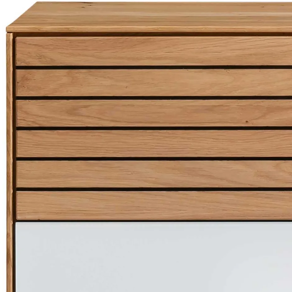 Wohnen Flurmöbel Set aus Asteiche Massivholz - Zonga (fünfteilig)