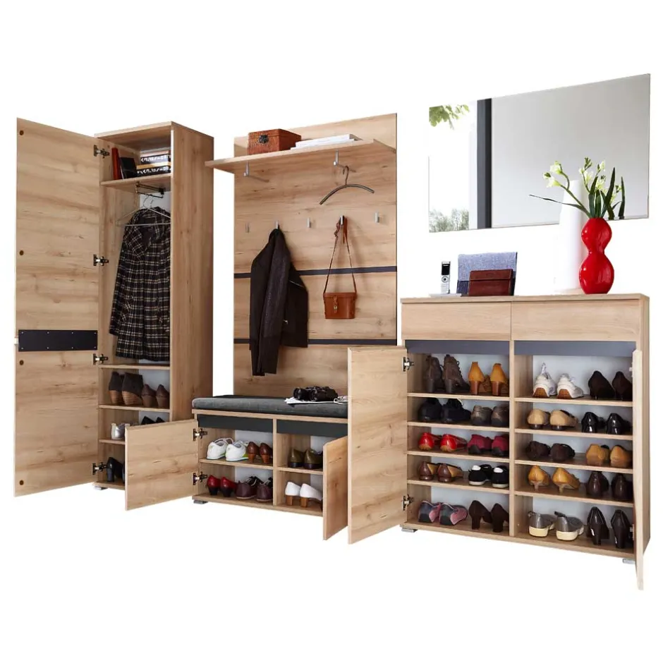 Flurmöbel Set Curelino in Buche (sechsteilig)^Wohnen New