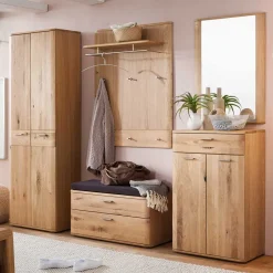 Flurmöbel Set in Eiche Bianco - Mabasa (fünfteilig)^Wohnen Outlet