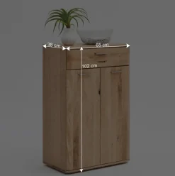 Flurmöbel Set in Eiche Bianco - Mabasa (fünfteilig)^Wohnen Outlet