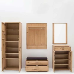 Flurmöbel Set in Eiche Bianco - Mabasa (fünfteilig)^Wohnen Outlet