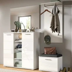 Flurmöbel Set in Weiß HG - Rugova (vierteilig)^Wohnen Hot