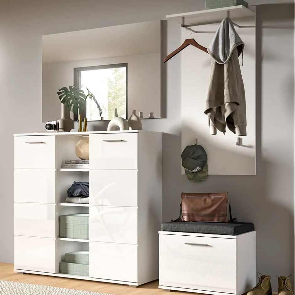 Flurmöbel Set in Weiß HG - Rugova (vierteilig)^Wohnen Hot