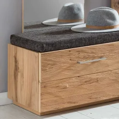 Flurmöbel Set Macusos aus Balkeneiche Massivholz (dreiteilig)^Wohnen Outlet