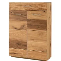 Wohnen Flurmöbel Set mit Furnier Balkeneiche Macusos & Glas Anthrazit (vierteilig)