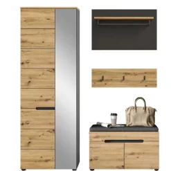 Wohnen Flurmöbel Set modern - Norja (vierteilig)