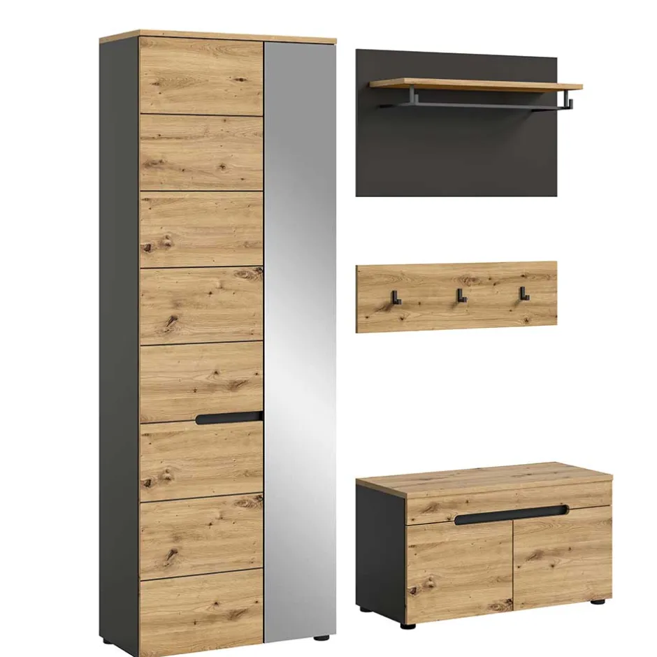 Wohnen Flurmöbel Set modern - Norja (vierteilig)