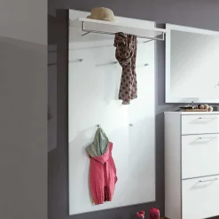 Flurmöbel Set Zoricano in Weiß Glas beschichtet (dreiteilig)^Wohnen