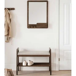 Wohnen Flurspiegel & Schuhbank Set - Cora (zweiteilig)
