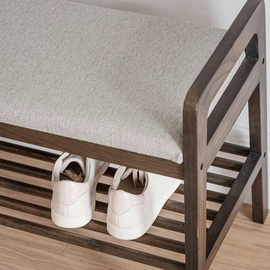 Wohnen Flurspiegel & Schuhbank Set - Cora (zweiteilig)