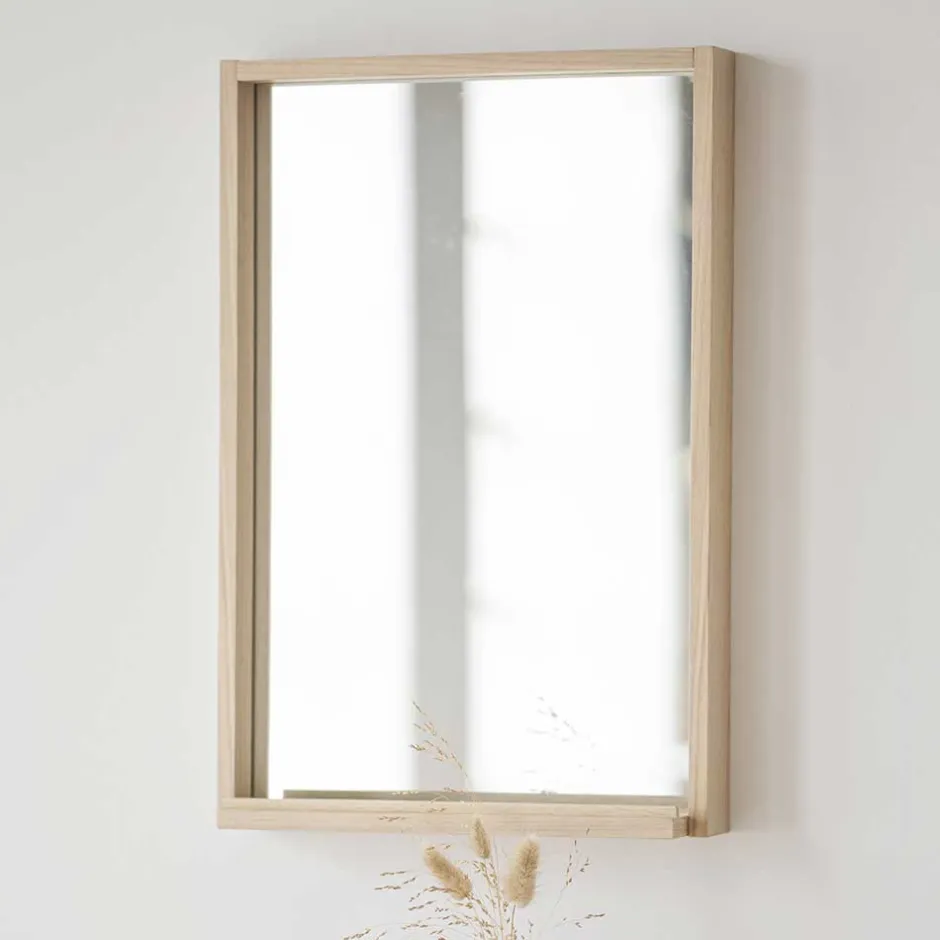 Wohnen Flurspiegel in Eiche White Wash - Pluta