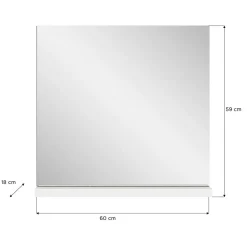 Flurspiegel mit Ablage in Weiß - modernes Design - Dany^Wohnen Online