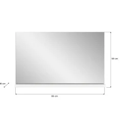 Flurspiegel mit Ablage in Weiß - modernes Design - Dany^Wohnen Online