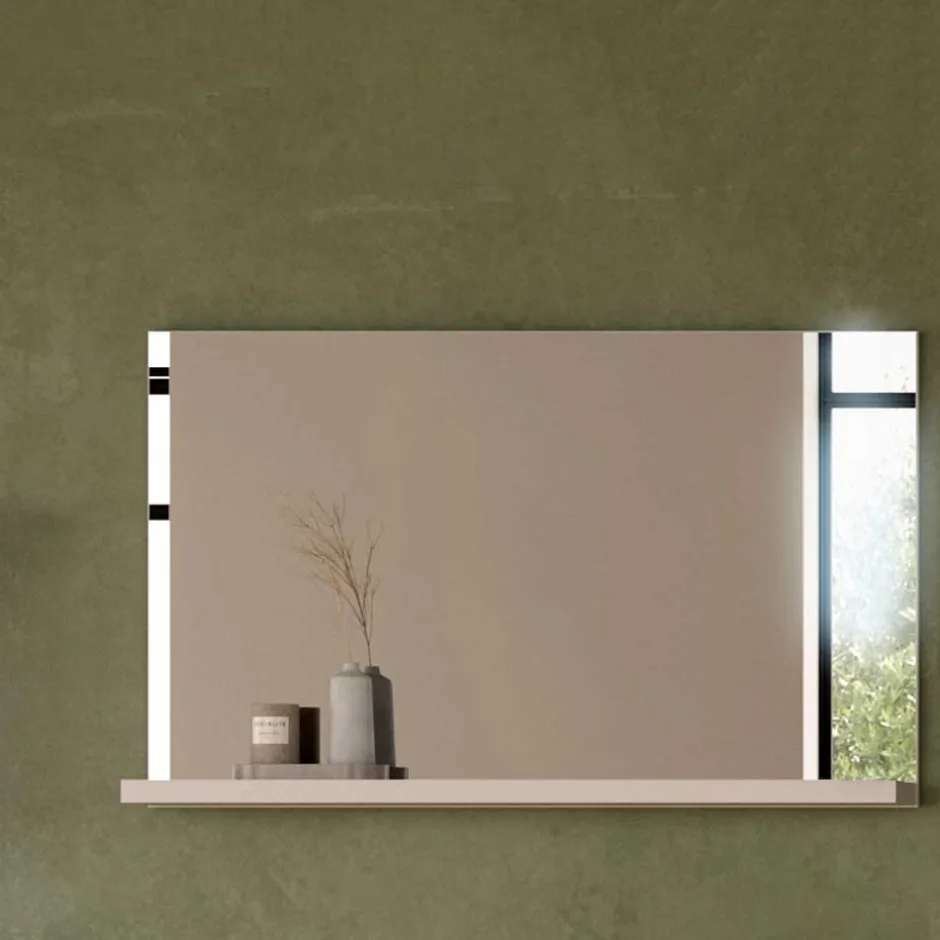 Flurspiegel mit Ablage in Weiß - modernes Design - Dany^Wohnen Online