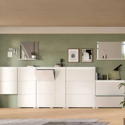 Flurspiegel mit Ablage in Weiß - modernes Design - Dany^Wohnen Online