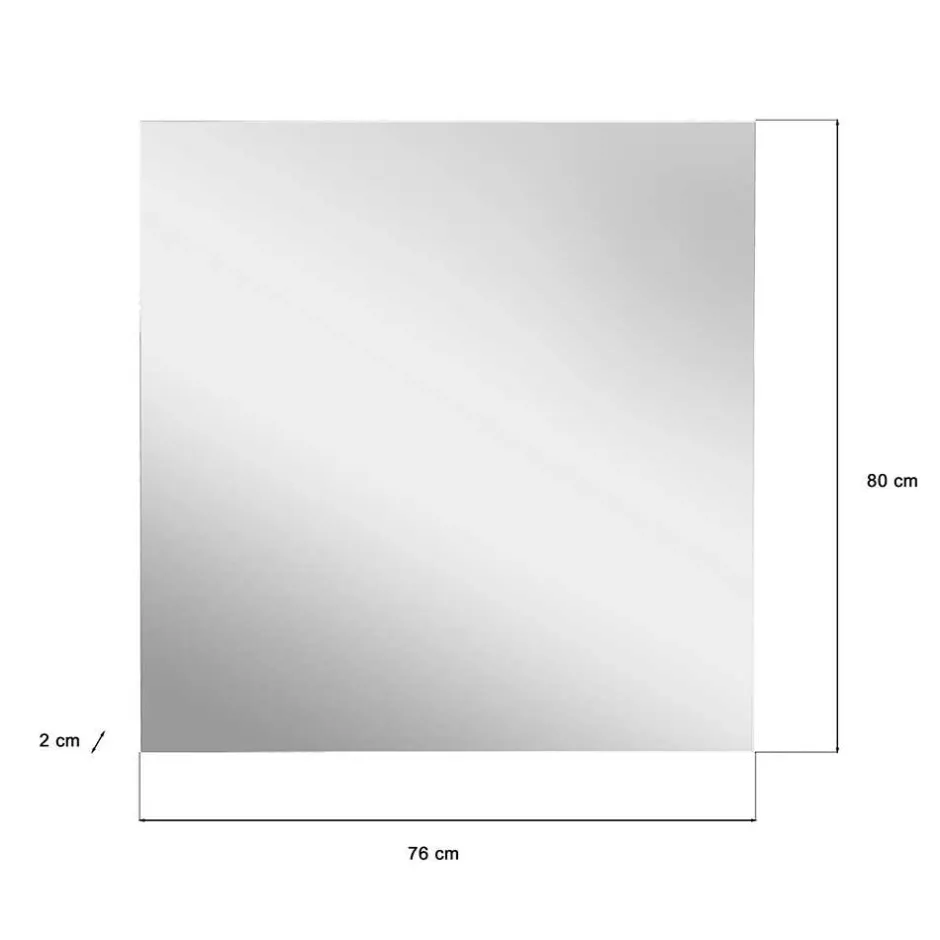 Flurspiegel rahmenlos mit Kante in Eiche Optik - Donzai^Wohnen Online