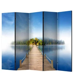 Foto Motivparavent Steg Wasser und Insel - Carmido^Wohnen Hot