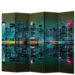 Foto Paravent mit Skyline New York bei Nacht - Salutare^Wohnen Clearance