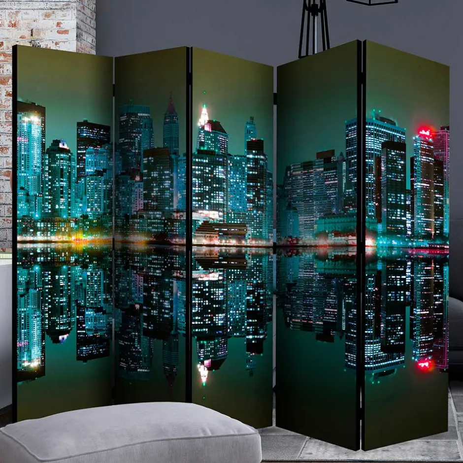 Foto Paravent mit Skyline New York bei Nacht - Salutare^Wohnen Clearance