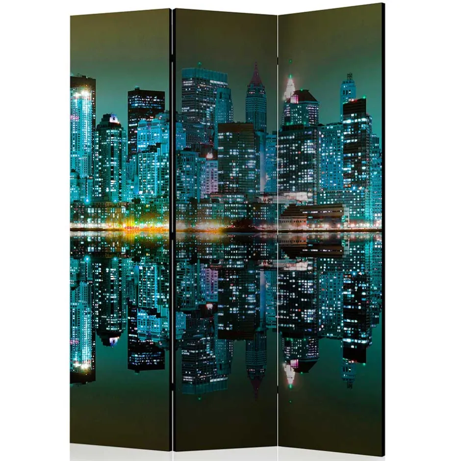 Foto Paravent mit Skyline New York bei Nacht - Salutare^Wohnen Clearance