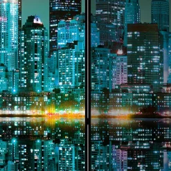 Foto Paravent mit Skyline New York bei Nacht - Salutare^Wohnen Clearance