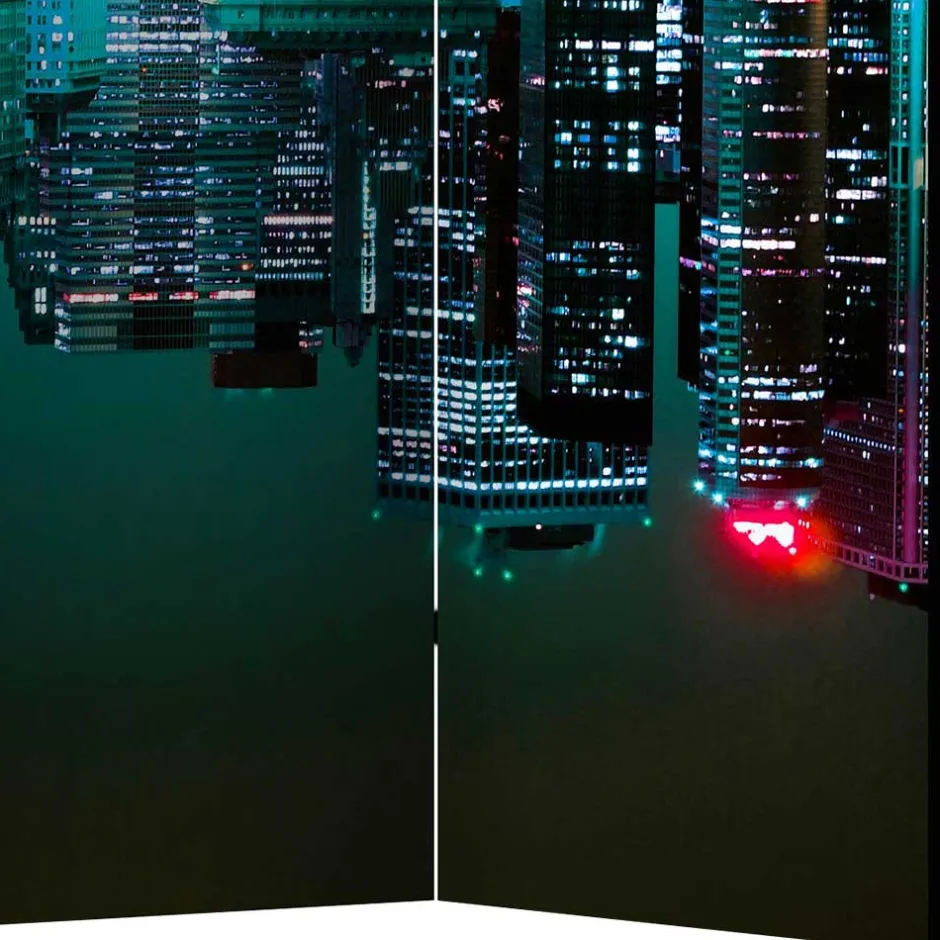 Foto Paravent mit Skyline New York bei Nacht - Salutare^Wohnen Clearance