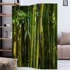 Wohnen Fotodruck Paravent Bambus Halme & Blätter - Lecodas